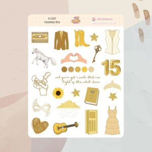 Cartela de Adesivos Fearless Era K1037 12x15cm KIMO ADESIVOS