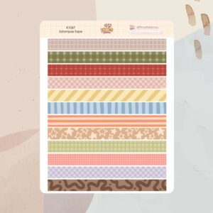 Cartela de Adesivos Estampas Tape K1067 12x15cm KIMO ADESIVOS
