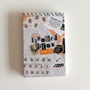Bloco de Adesivos Pocket Tipográficos de A - Z + de 1200 Adesivos 8x13cm KIMO ADESIVOS