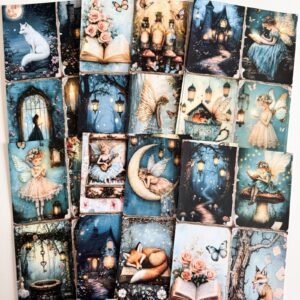 Pack de Colagens Fairy Tale A5 c/ 16 Papéis Decorados KIMO ADESIVOS